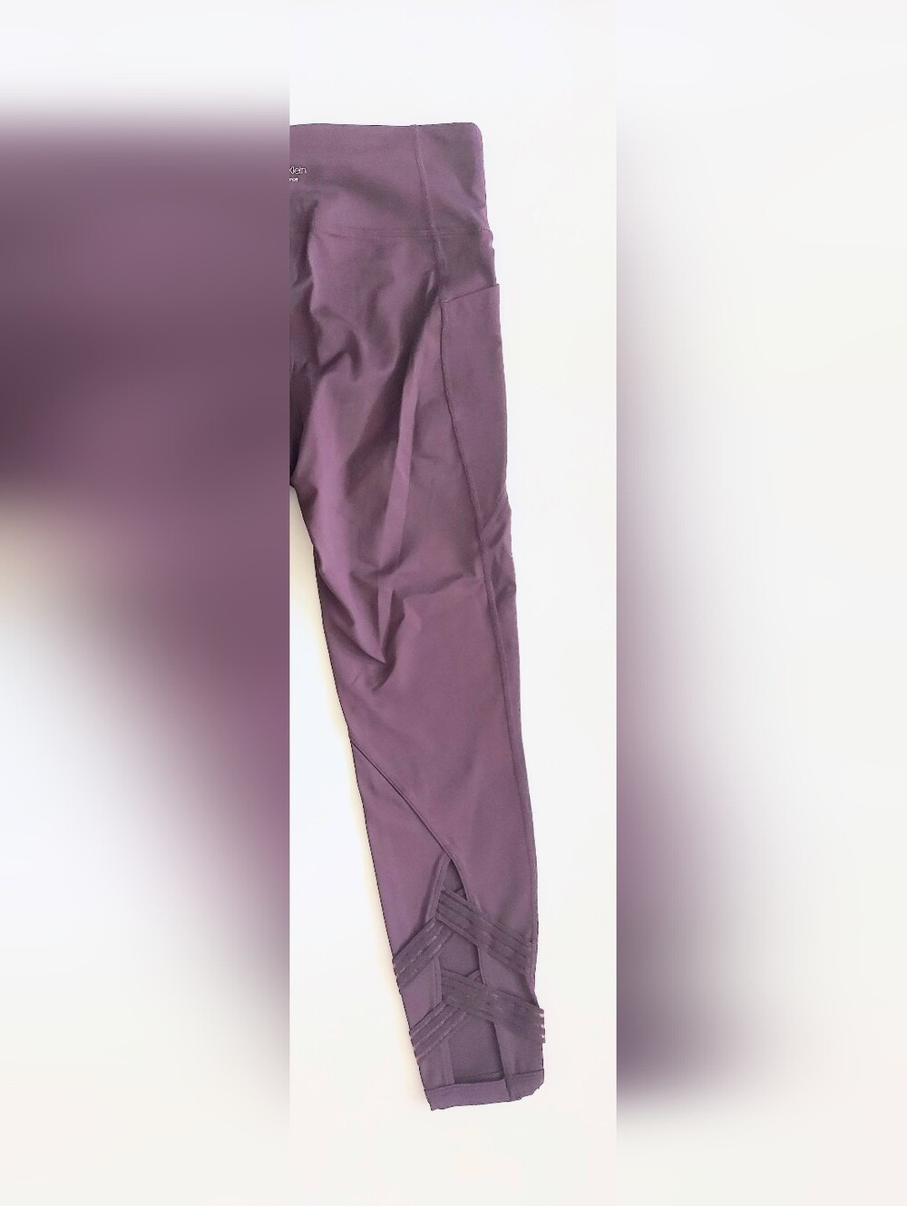 Calvin Klein Midrise Performance Leggings Womens Size Small Maroon Red - Picture 6 of 8